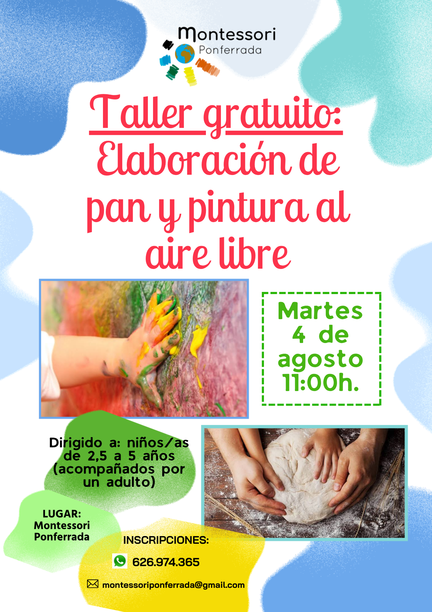 Taller gratuito: elaboración de pan y pintura al aire libra