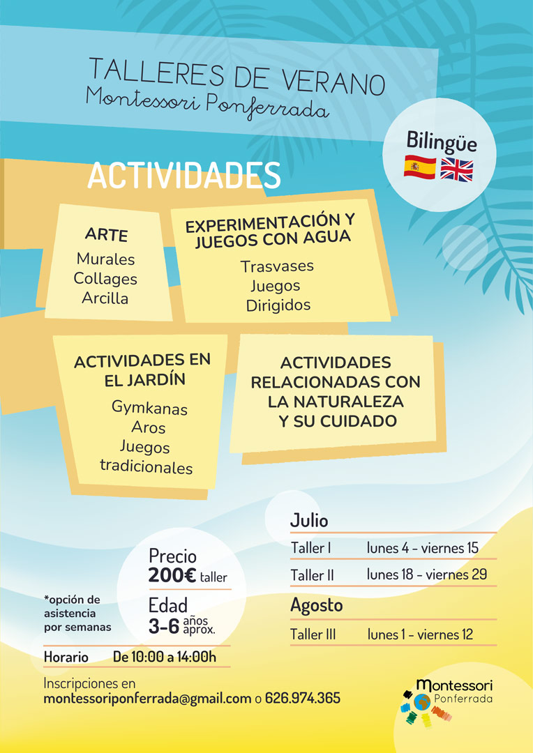Talleres de Verano Montessori Ponferrada