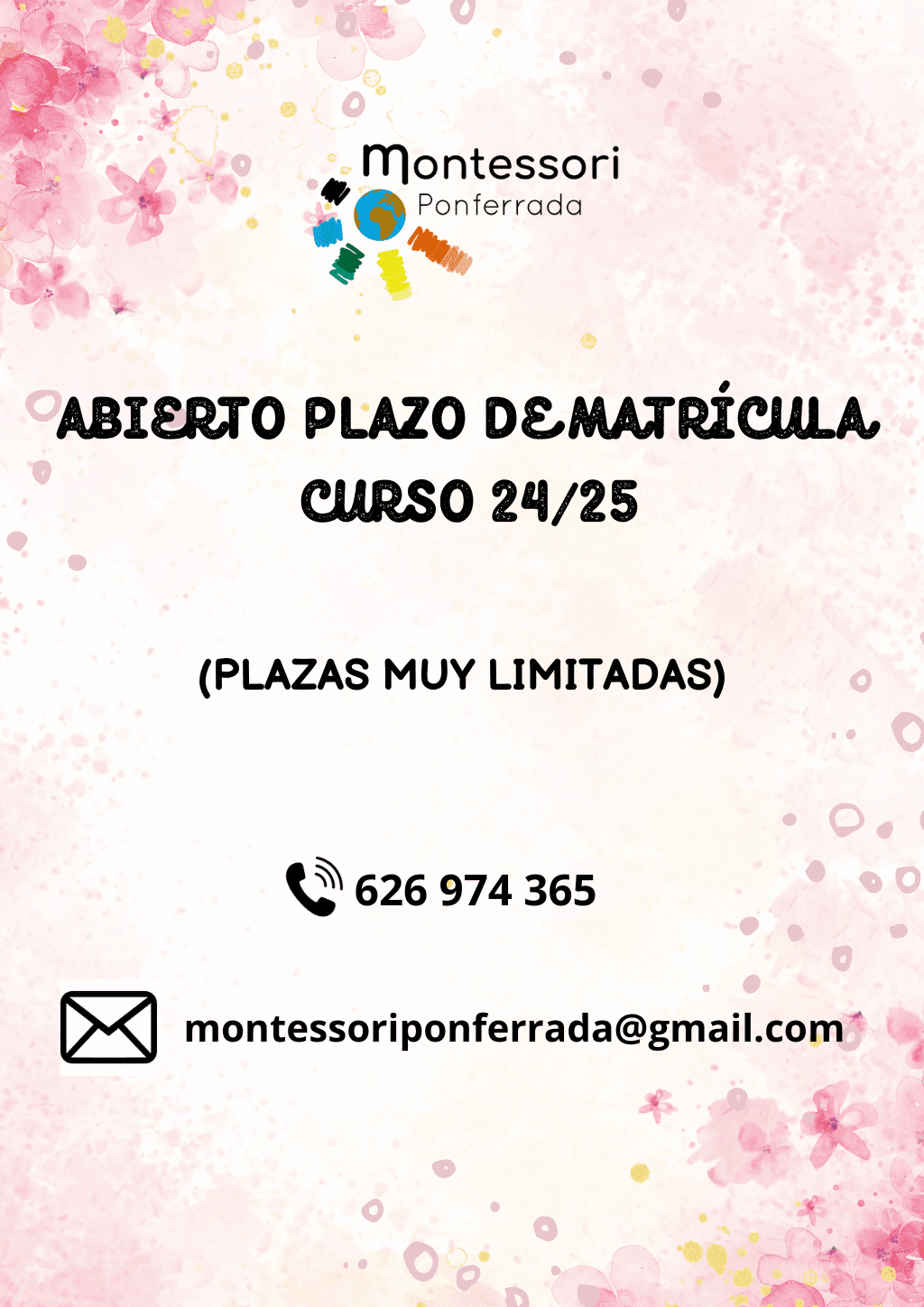 cartel matrícula curso 24-25